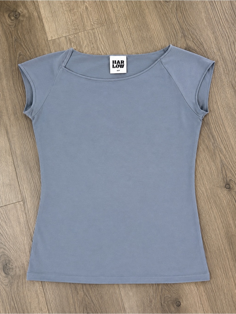 Harlow Slate Blue Cap Sleeve Tee